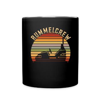Freizeitpark Kirmes Rummel Autoscooter - Tasse einfarbig - Schwarz - Vorne