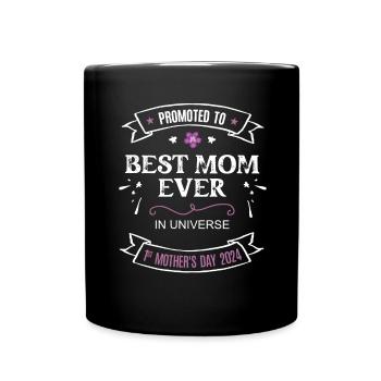 Mama 2024 Erster Muttertag Ich Werde Mutter Mom - Tasse einfarbig - Schwarz - Vorne