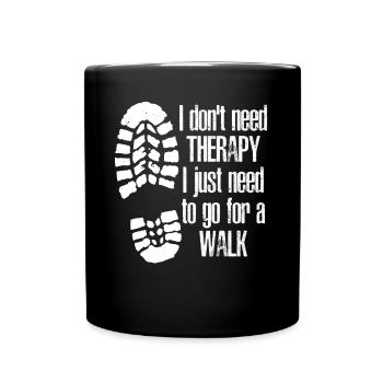 Outdoor Hiking Walk Walking Hike - Full Colour Mug - black - Front