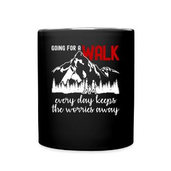Hiking Walk Walking Outdoor Hike - Full Colour Mug - black - Front