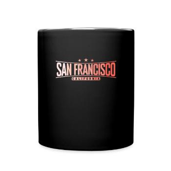 San Francisco, Californie Ville aux États-Unis - Mug uni - noir - Devant