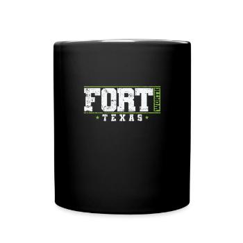 Fort Worth, Texas City in the USA - Full Colour Mug - black - Front