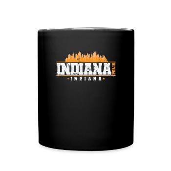 Indianapolis, ville de l’Indiana aux États-Unis - Mug uni - noir - Devant