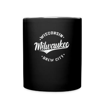 Milwaukee, Wisconsin City in the USA - Full Colour Mug - black - Front