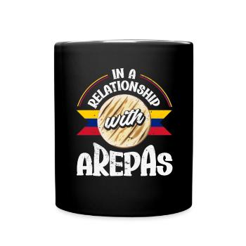 Arepas Colombian Venezuela Food - Full Colour Mug - black - Front