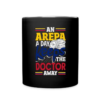Arepas Colombian Venezuela Food - Full Colour Mug - black - Front