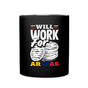 Arepas Kolumbianisch Venezoela Essen - Tasse einfarbig - Schwarz - Vorne