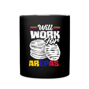 Arepas Kolumbianisch Venezoela Essen - Tasse einfarbig - Schwarz - Vorne