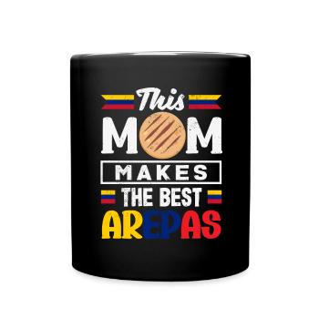 Arepas Colombian Venezuela Food - Full Colour Mug - black - Front
