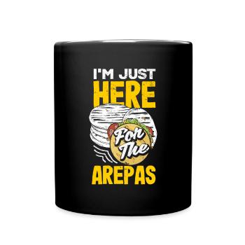 Arepas Colombian Venezuela Food - Full Colour Mug - black - Front