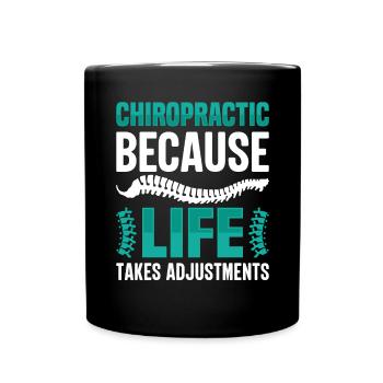 Chiropratique Drôle Physiothérapeute Colonne vertébrale - Mug uni - noir - Devant
