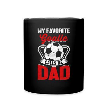 Mon gardien de but préféré m’appelle papa drôle papa pères - Mug uni - noir - Devant