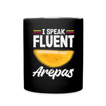 Arepas Colombian Venezuela Food - Full Colour Mug - black - Front