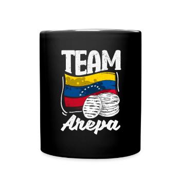 Arepas Colombian Venezuela Food - Full Colour Mug - black - Front