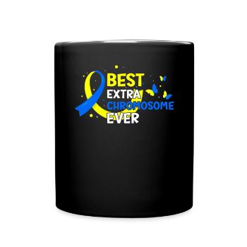 Best Extra Chromosome Ever Down Syndrome - Full Colour Mug - black - Front