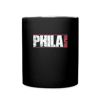 Philadelphia Stadt im Bundesstaat Pennsylvania - Tasse einfarbig - Schwarz - Vorne