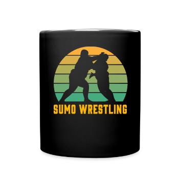 Lutte de sumo - Mug uni - noir - Devant