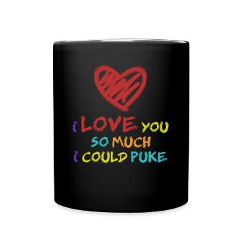Valentine's day joke - Full Colour Mug - black - Front