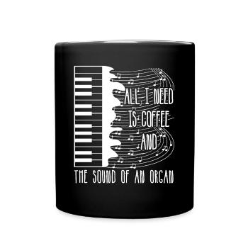 Organist Organ Player Church Music - Full Colour Mug - black - Front