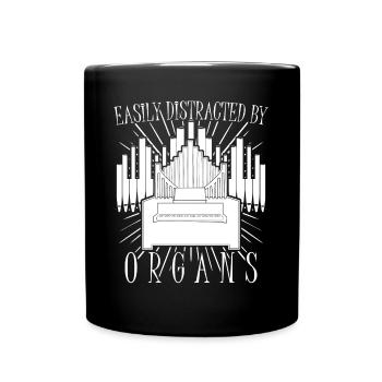 Organ Player Organist Church Music - Full Colour Mug - black - Front