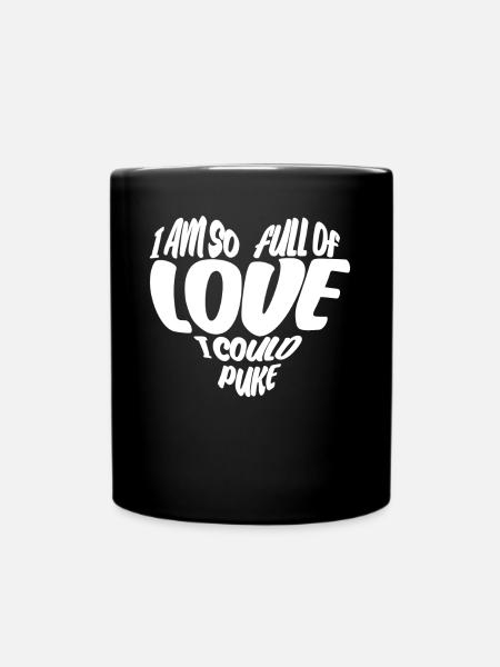Valentine's Day Girlfriend Heart - Tasse einfarbig - Schwarz