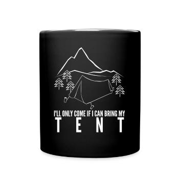 Tent Camping Tents Outdoor - Tasse einfarbig - Schwarz - Vorne