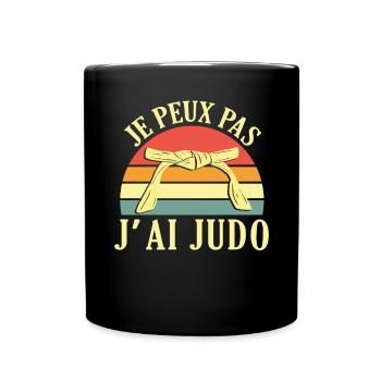 Ich kann nicht Judo, Judoka, japanische Kampfkunst - Tasse einfarbig - Schwarz - Vorne