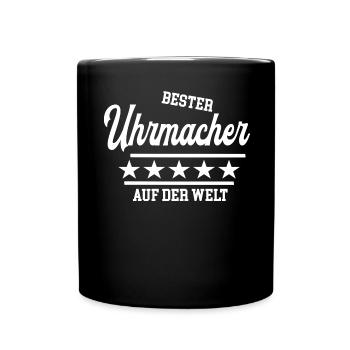 Bester Uhrmacher der Welt weltbester Meister Chef - Tasse einfarbig - Schwarz - Vorne
