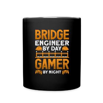 Bridge Construction and Bridge Engineer - Full Colour Mug - black - Front