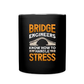 Bridge Construction and Bridge Engineer - Full Colour Mug - black - Front