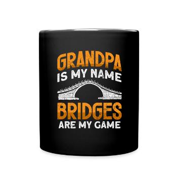 Bridge Construction and Bridge Engineer - Full Colour Mug - black - Front
