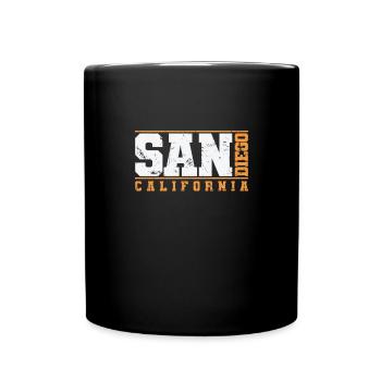 San Diego California Stadt in den USA - Tasse einfarbig - Schwarz - Vorne