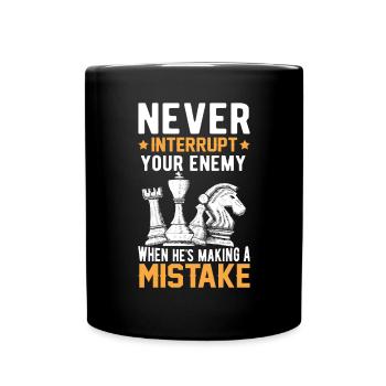 Funny Chess Strategy Game Checkmate Rook Chess - Full Colour Mug - black - Front