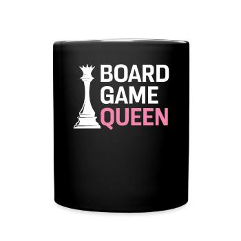 Brettspiel Queen Lustiges Schach Schachmatt Schach Mädchen - Tasse einfarbig - Schwarz - Vorne