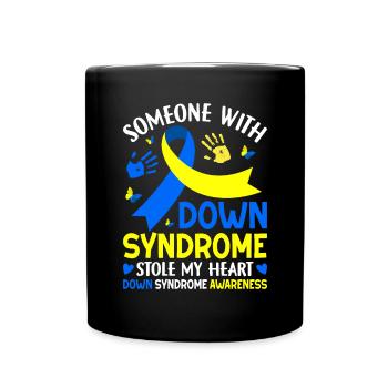 Quelqu’un atteint du syndrome de Down a volé mon cœur drôle - Mug uni - noir - Devant
