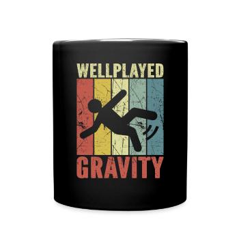 Bien joué Gravity Broken Bone Retro Vintage - Mug uni - noir - Devant