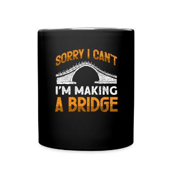 Bridge Construction and Bridge Engineer - Full Colour Mug - black - Front