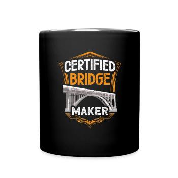 Bridge Construction and Bridge Engineer - Full Colour Mug - black - Front
