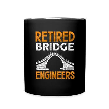 Bridge Construction and Bridge Engineer - Full Colour Mug - black - Front