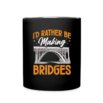 Bridge Construction and Bridge Engineer - Full Colour Mug - black - Front