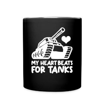 MBT Tank Driver Tank Combat Tanks - Tasse einfarbig - Schwarz - Vorne
