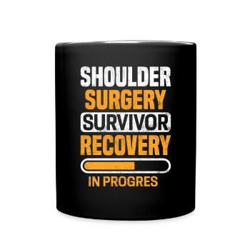 Survivant de la chirurgie de l’épaule Récupération post-chirurgicale - Mug uni - noir - Devant