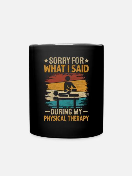Poteau d’opération du genou de physiothérapie drôle - Mug uni - noir