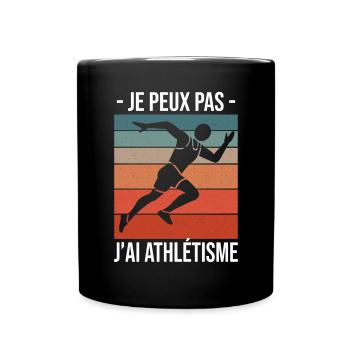 Je Peux Pas J'ai Athlétisme Athlète coureur Drôle - Mug uni - noir - Devant