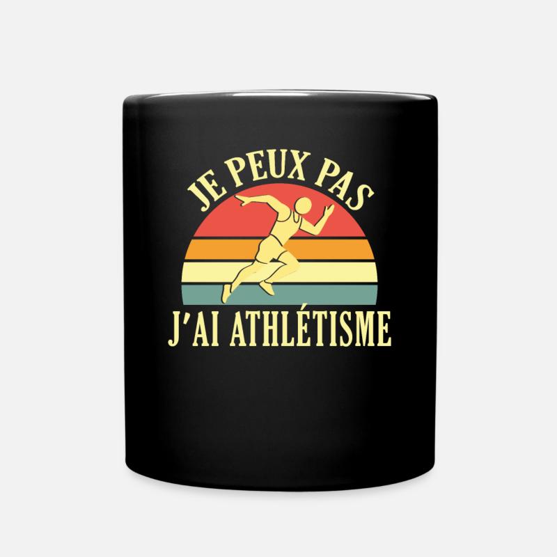Ich kann nicht Ich Leichtathletik Athlet Läufer Lustig - Tasse einfarbig - Schwarz