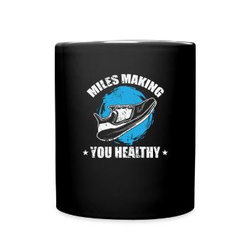Miles Making you Healthy Joggen - Tasse einfarbig - Schwarz - Vorne