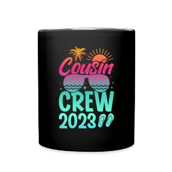 Cousin équipage Tie Dye Croisière de vacances en famille Drôle - Mug uni - noir - Devant