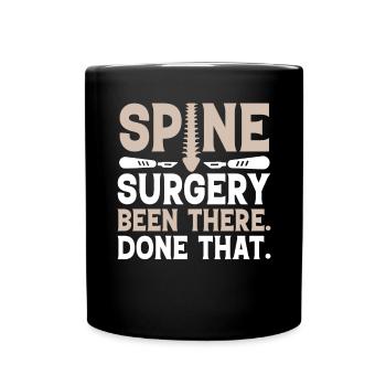Chirurgie de la colonne vertébrale Drôle de scoliose Chirurgie du dos lombaire - Mug uni - noir - Devant