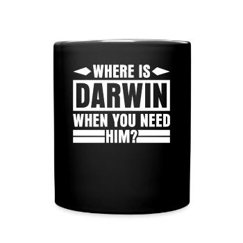 Misanthrope Darwin Darwinism - Tasse einfarbig - Schwarz - Vorne