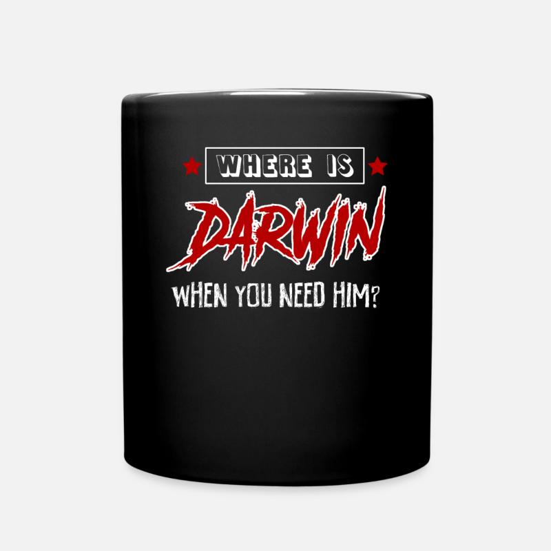 Darwin Darwinism Misanthrope - Full Colour Mug - black